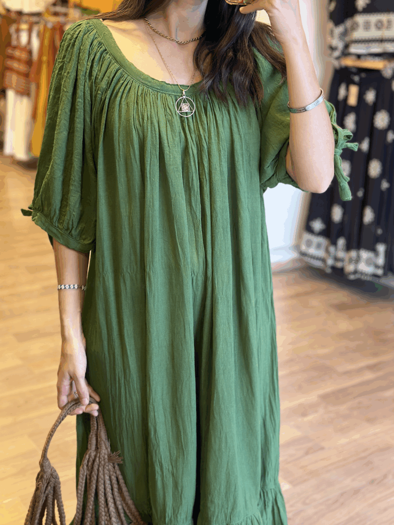 Vestido Afrodita Verde Militar - Imagen 4